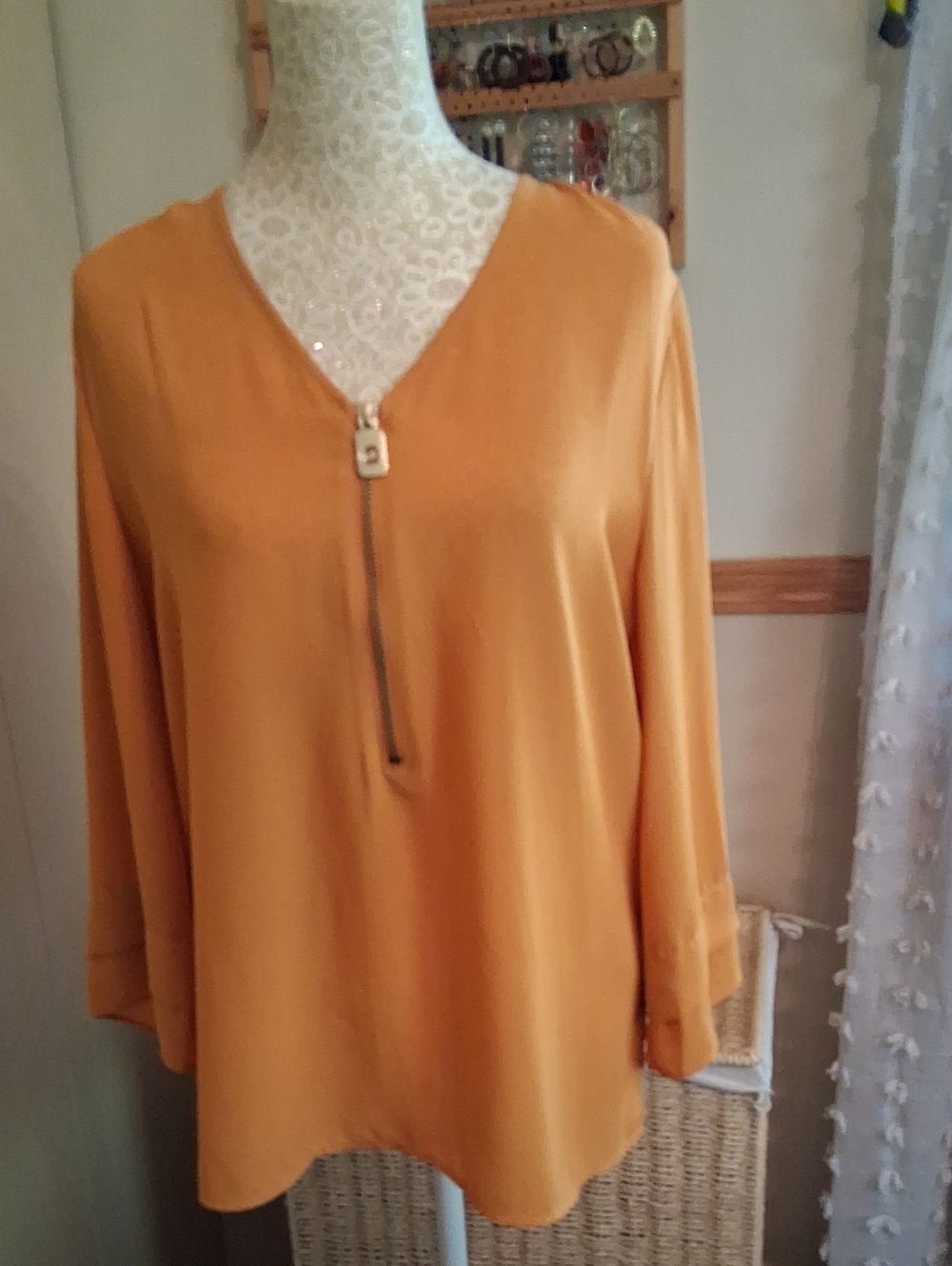 Michael Kors Mustard Yellow Top. Size M